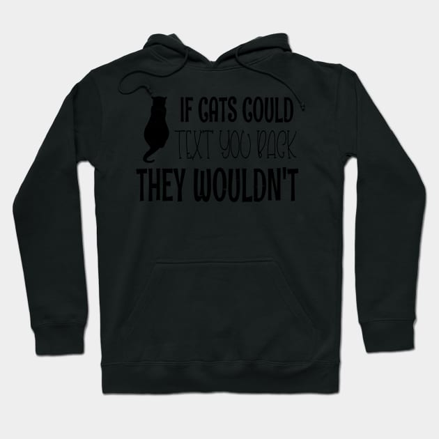 If Cats Could Text You Back They Wouldn't - Funny Cat Owner Christmas Gift Hoodie by WassilArt